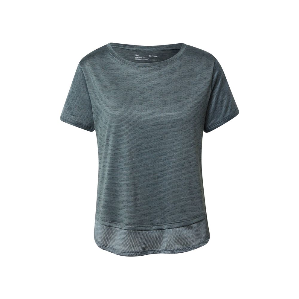 Under Armour Women's UA Tech Mixed-Media T-Shirt, Black/White, Size M